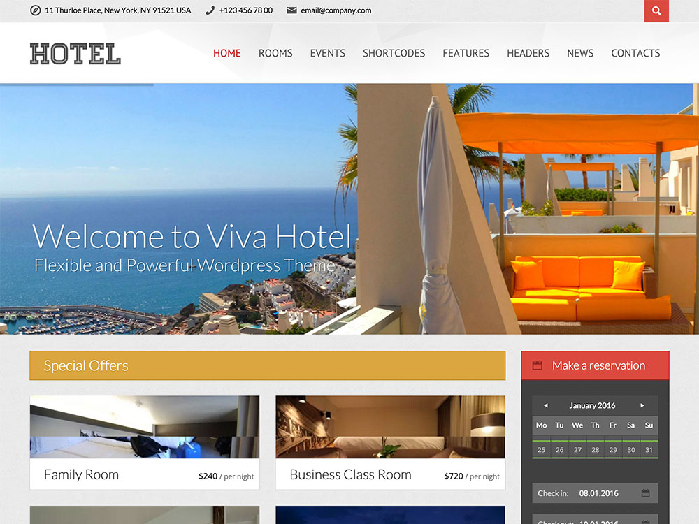Viva Hotel WordPress Theme